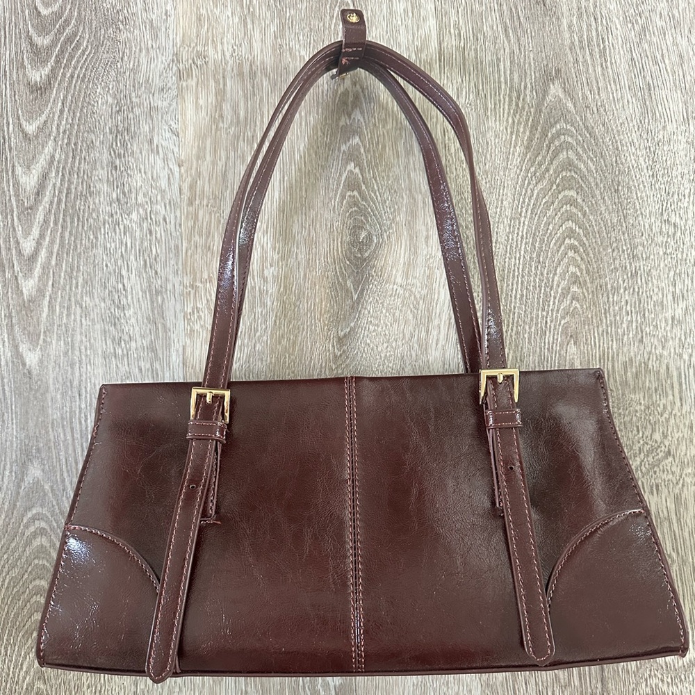 Mango Women's Shoulder Bag in Deep Burgundy